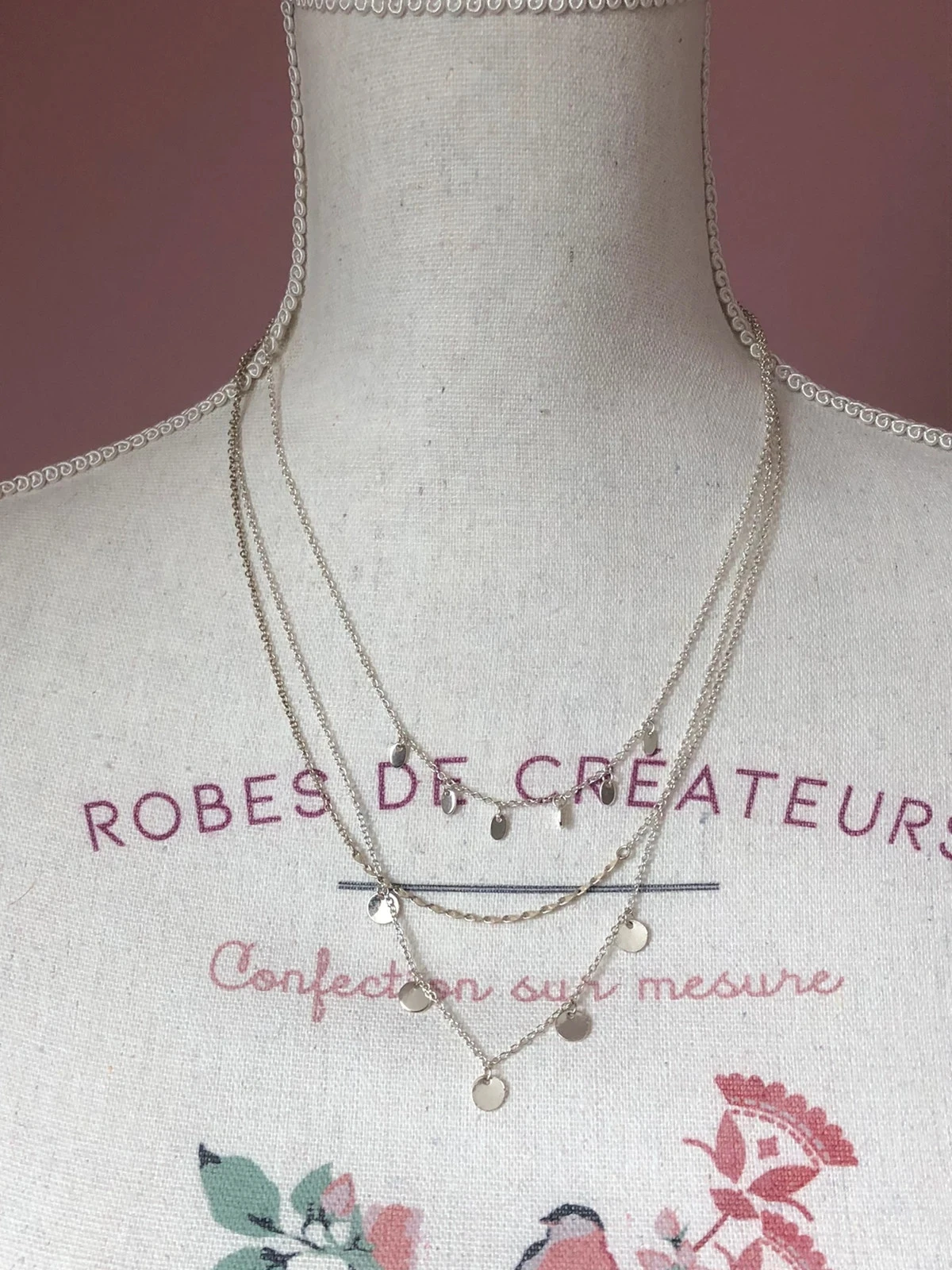3-strand silver necklace – photo 3